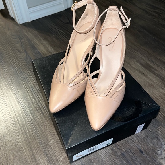 NATURALIZER 27 EDIT ABREE TAUPE HEELS 7W - Picture 2 of 11